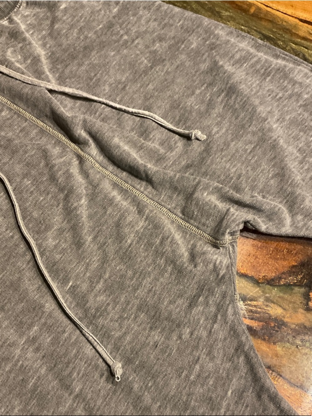 Women's Gray Drawstring Track Pants - Comfortable Joggers - Picture 3 of 6